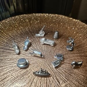 Silver Monopoly Game 12 Piece Set